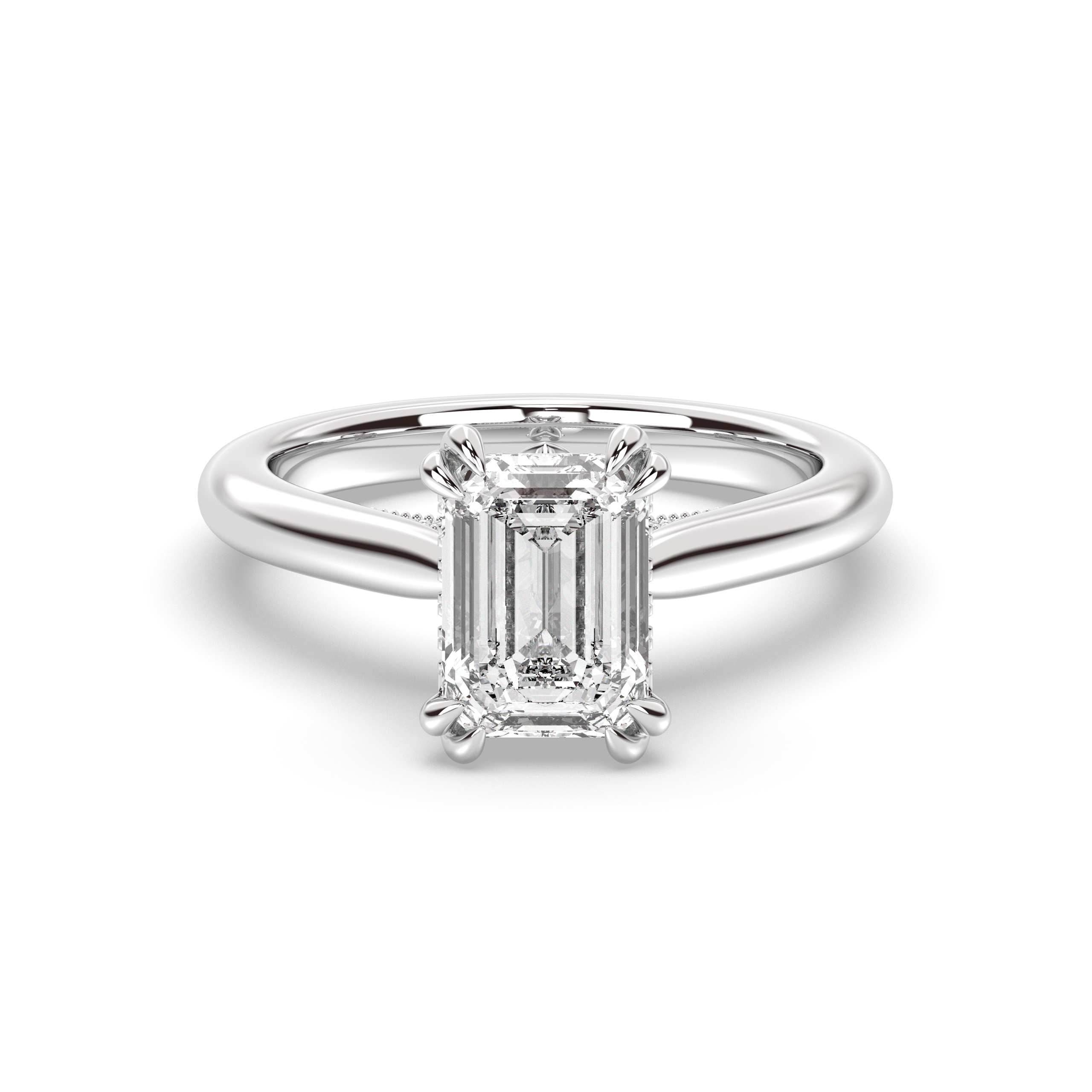 Marquise Shaped Three Stone Lab Grown Diamond Engagement Ring